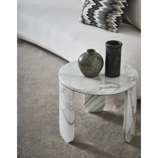 Tavolino rotondo Clemo in marmo di Gallotti&Radice