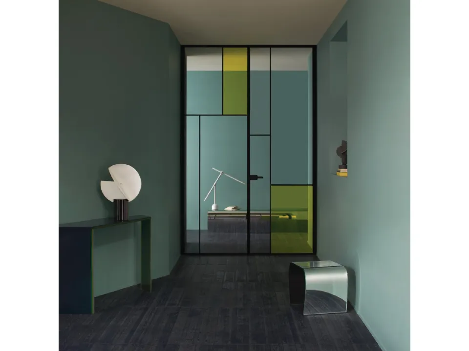 Porta per interni Sherazade Double Swing Plain Patchwork di Glas Italia