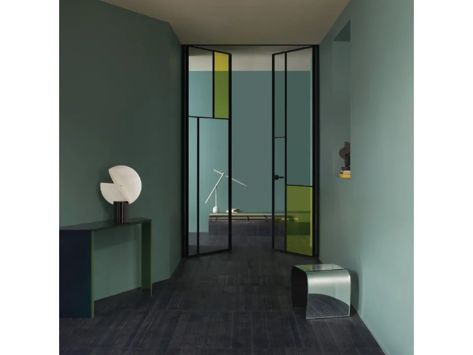 Porta per interni Sherazade Double Swing Plain Patchwork di Glas Italia