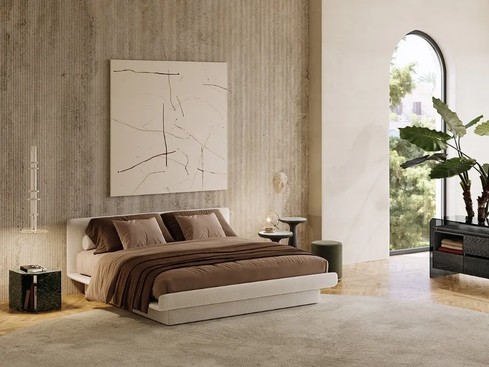 Letto in tessuto Lilas Bed di Gallotti&Radice