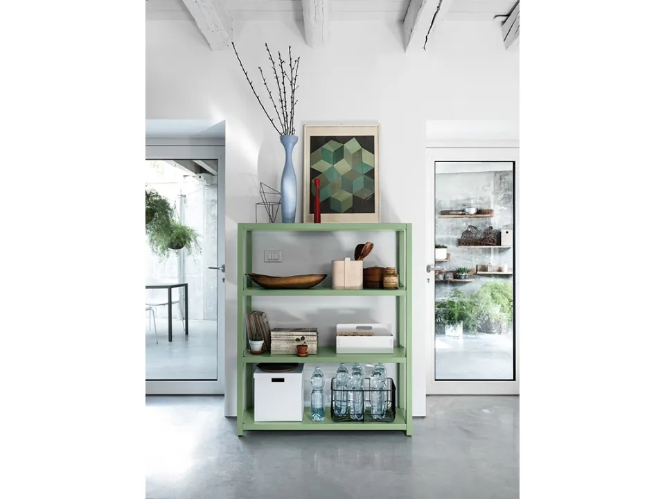 Libreria a muro Frame Pastel Green in metallo di Fantin