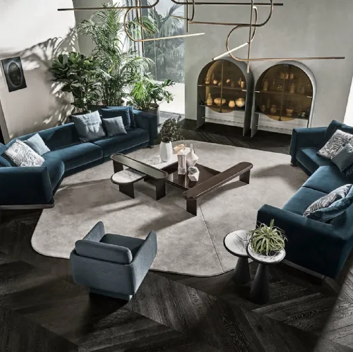 Divano modulare in tessuto Elissa Sectional di Gallotti&Radice